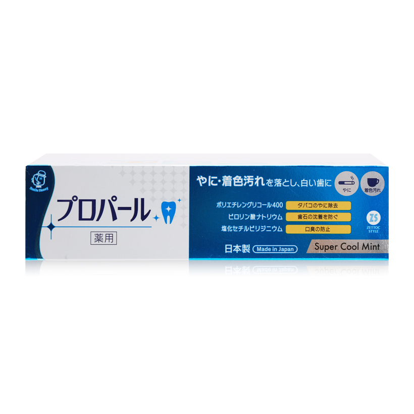 Kem đánh răng ngọc trai vị bạc hà siêu mát lạnh Nippon Zettoc Toothpaste ProPearl Super Cool Mint 100g (ZS)