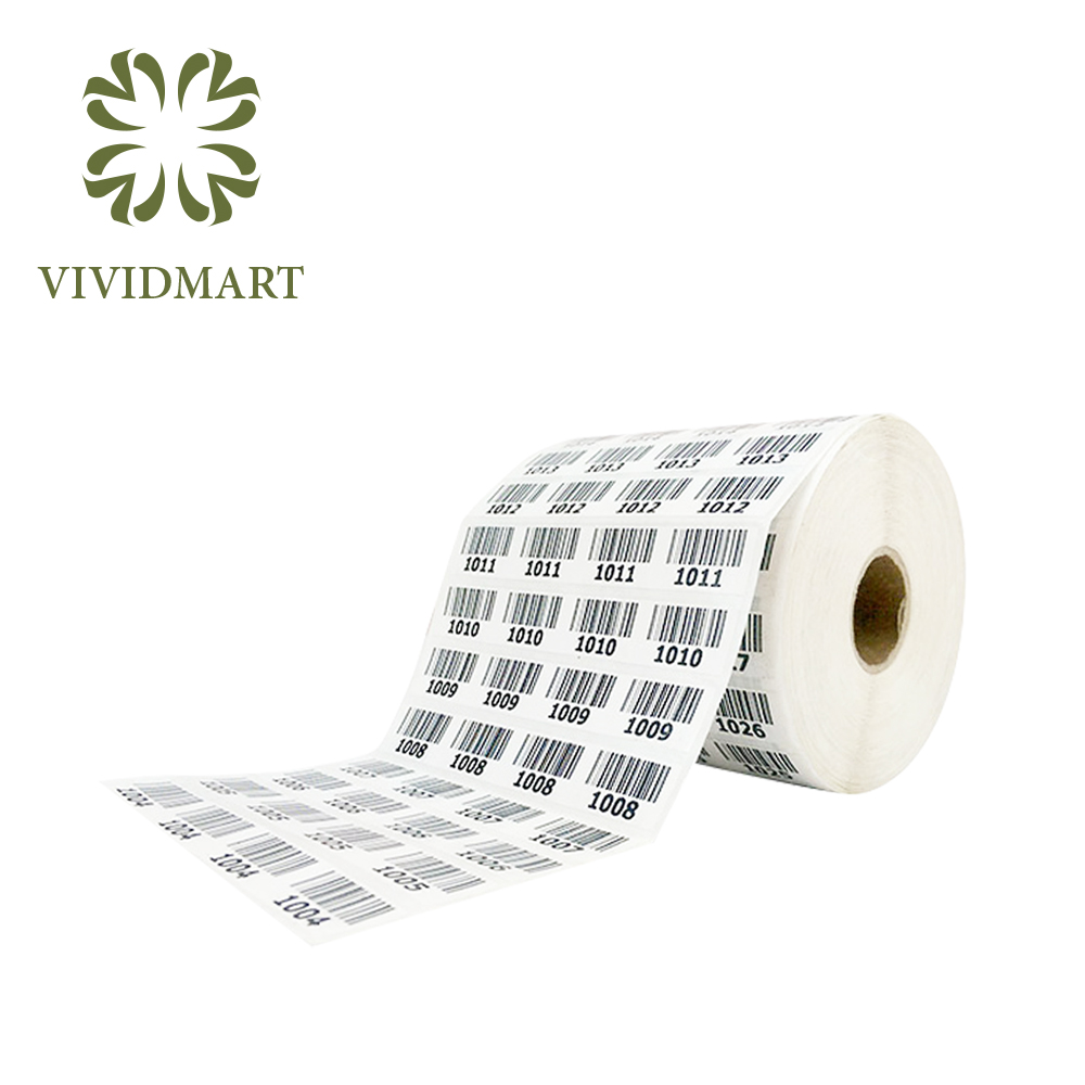 DECAL THƯỜNG 25x15mm IN MÃ VẠCH, IN TEM CUỘN 50m, KHỔ GIẤY: 100mm