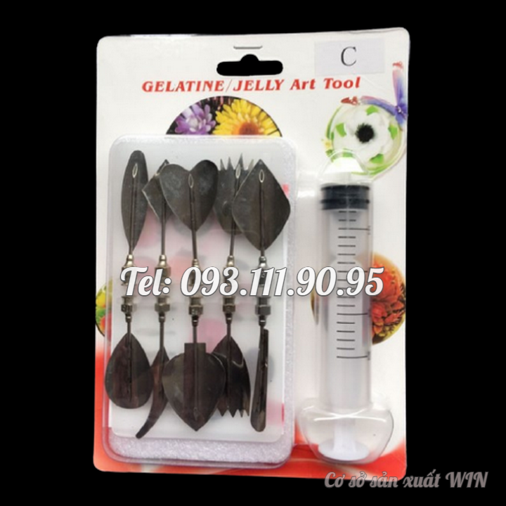 Bộ 10 dụng cụ làm thạch rau câu 3D - Bộ nhập khẩu - Tặng kèm xi lanh – Mã số 1000