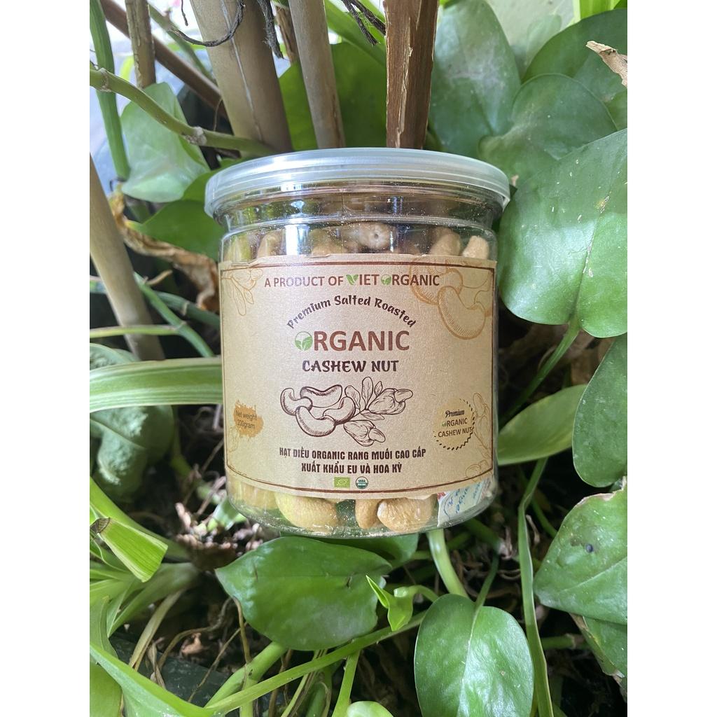 Hạt điều hữu cơ rang muối bóc lụa Việt Organic 220g