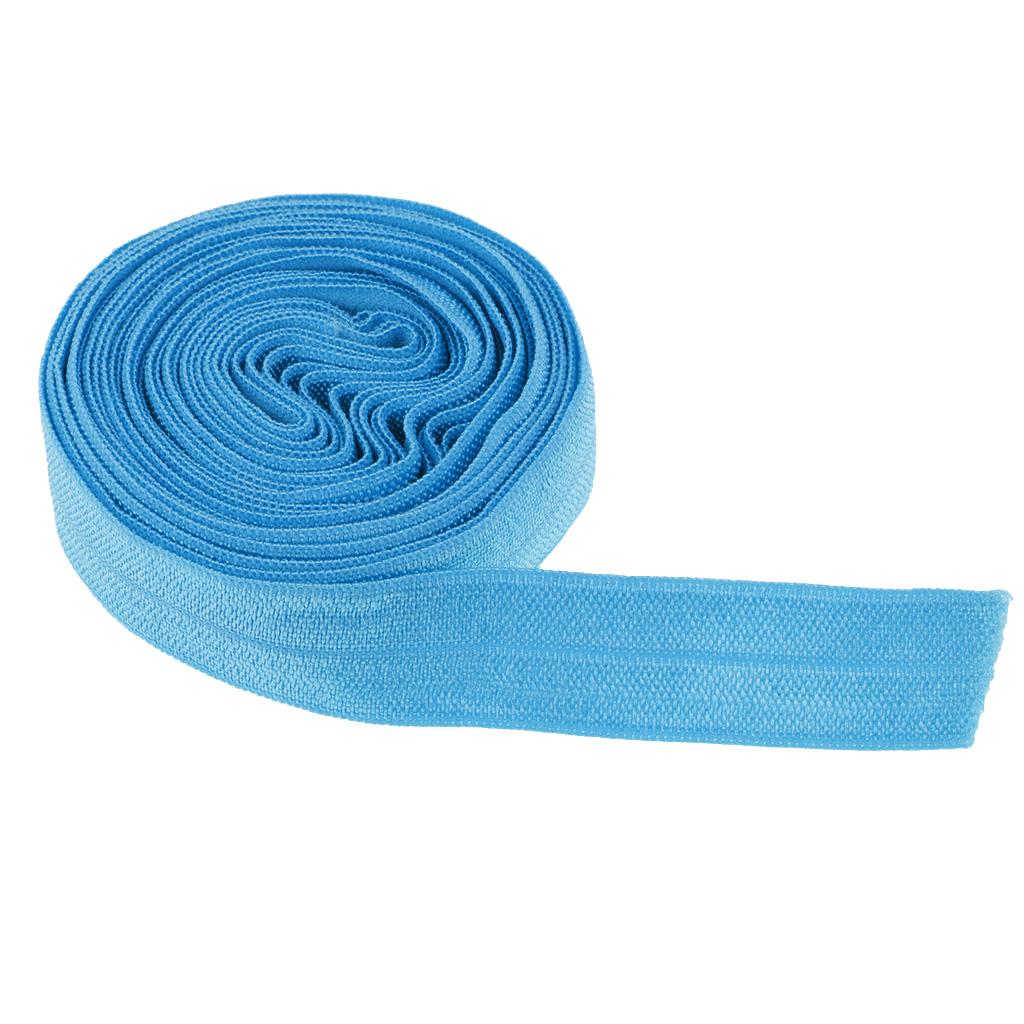 2pcs 2.7m 15mm Stretch Elastic Spandex Satin Band Lace Dress DIY Sewing Trim