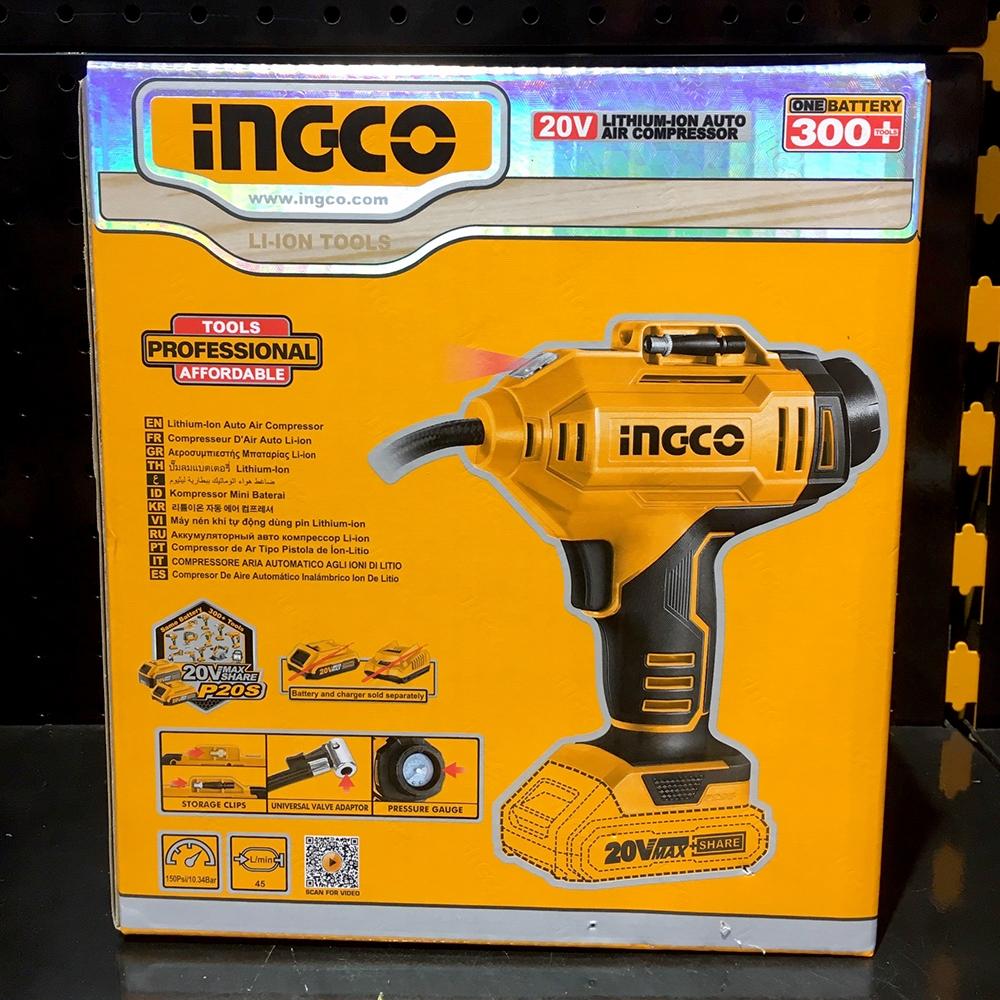 Dụng cụ bơm lốp xe dùng pin 20V Ingco CACLI2018
