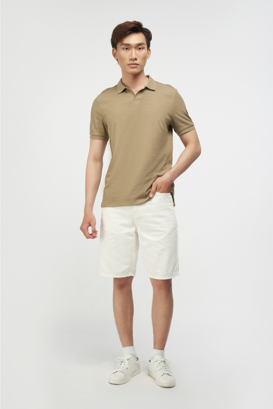 Áo thun Polo nam cổ V form slim (5 màu) - 10S22POL045 | LASTORE MENSWEAR