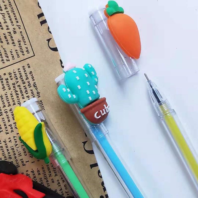 Bút Mực Gel Hoa Quả Trong Suốt - Bút Bi Nước Mực Đen Ngòi 0.5mm Siêu Dễ Thương DUASHOP