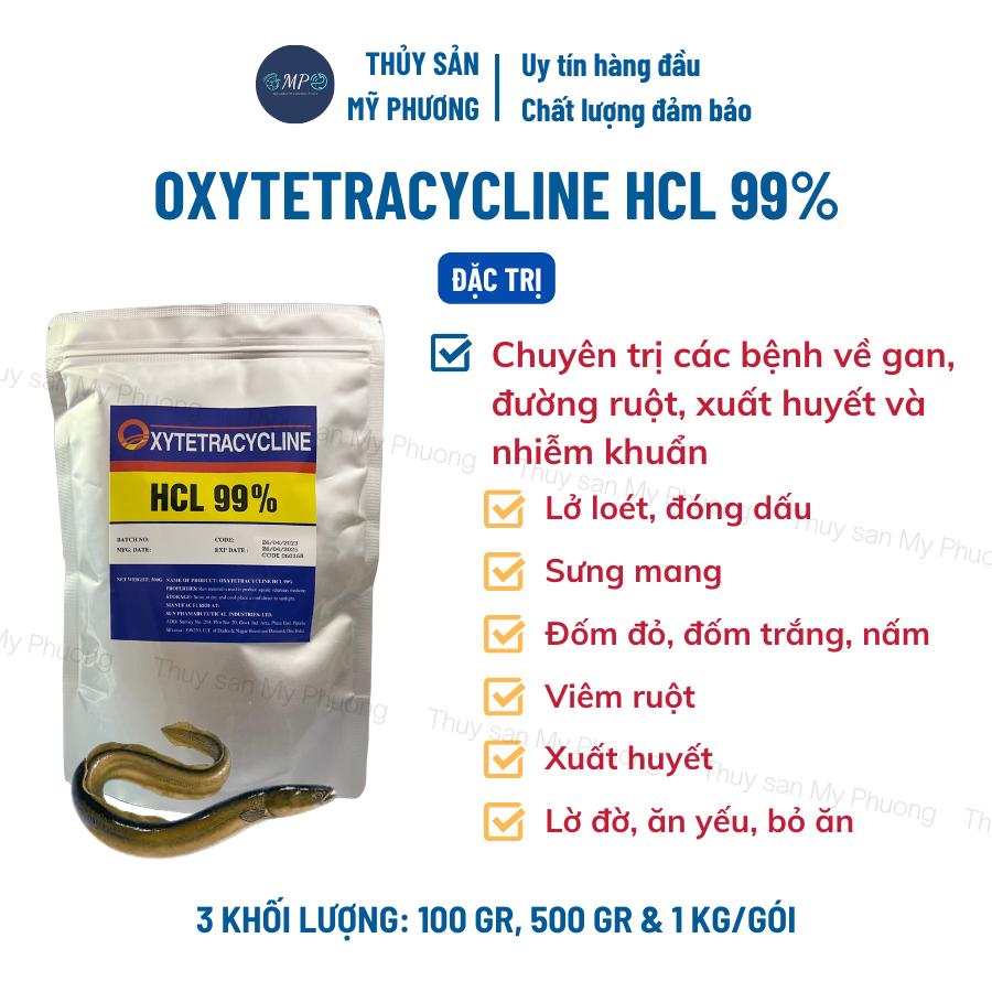 Oxytetracycline Hcl 99% ks lươn đóng dấu ghẻ lở nấm đốm trắng đỏ sưng mang xuất huyết viêm ruột không tiêu ăn yếu lờ đờ