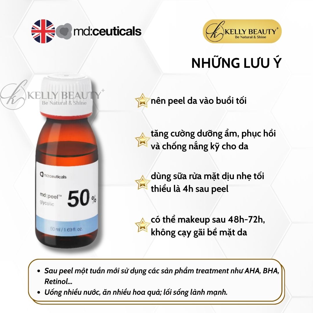 Peel Xóa Nhăn Trẻ Hóa Da MD:PEEL Glycolic 50% - MD:Ceuticals | Kelly Beauty