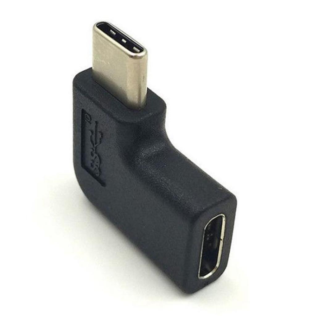 Type C Male to USB-C Female Adapter Left/Right Angle Data Sync Converter