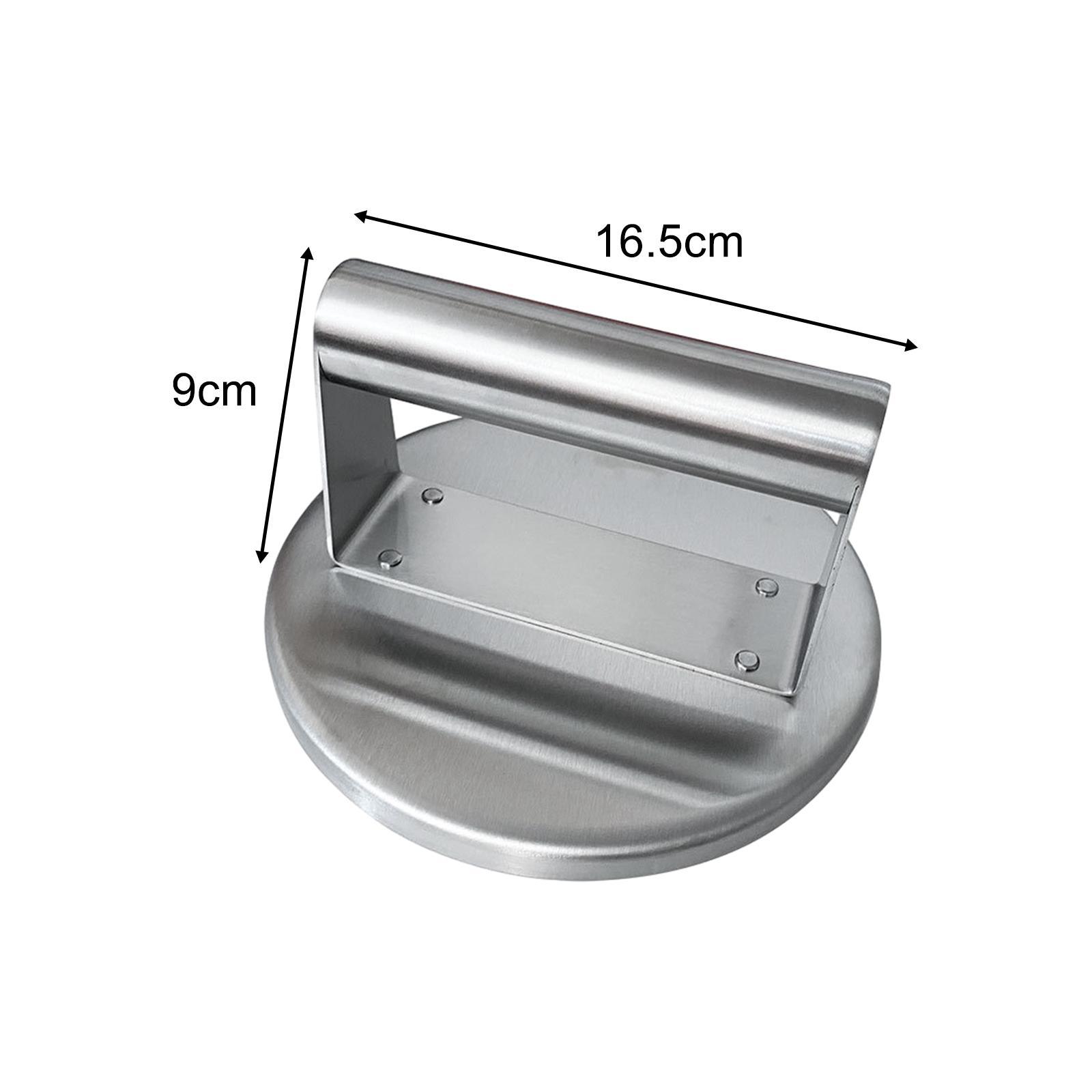 Burger Smasher, Round Meat Looser Hamburger Press Flat Bottom, Stainless Steel Flat Presser Grill Cooking Tool for Steak Sandwiches Cooking