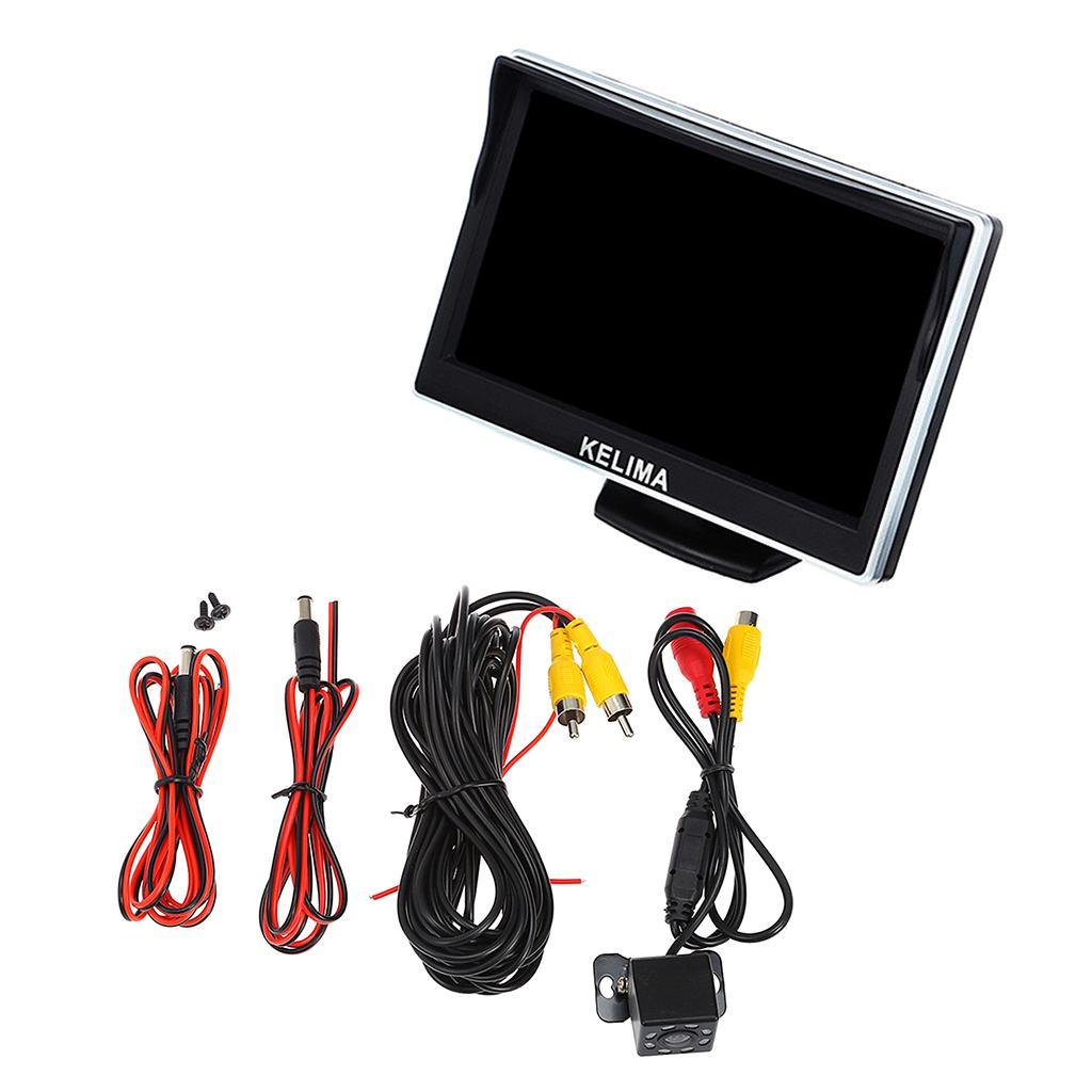Car Rear View 8 LED Camera & 5" LCD Display Monitor