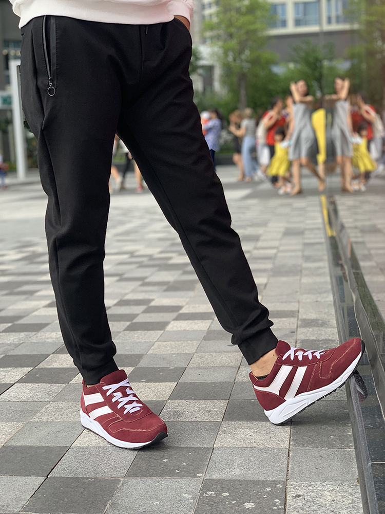 GIÀY TĂNG CHIỀU CAO GIÀY CAO DÀNH CHO NAM GIỚI T&TRA T20 DA LỘN ĐỎ ĐÔ - CAO 8CM GIÀY ĐỘN NAM CAO VƯỢT TRỘI