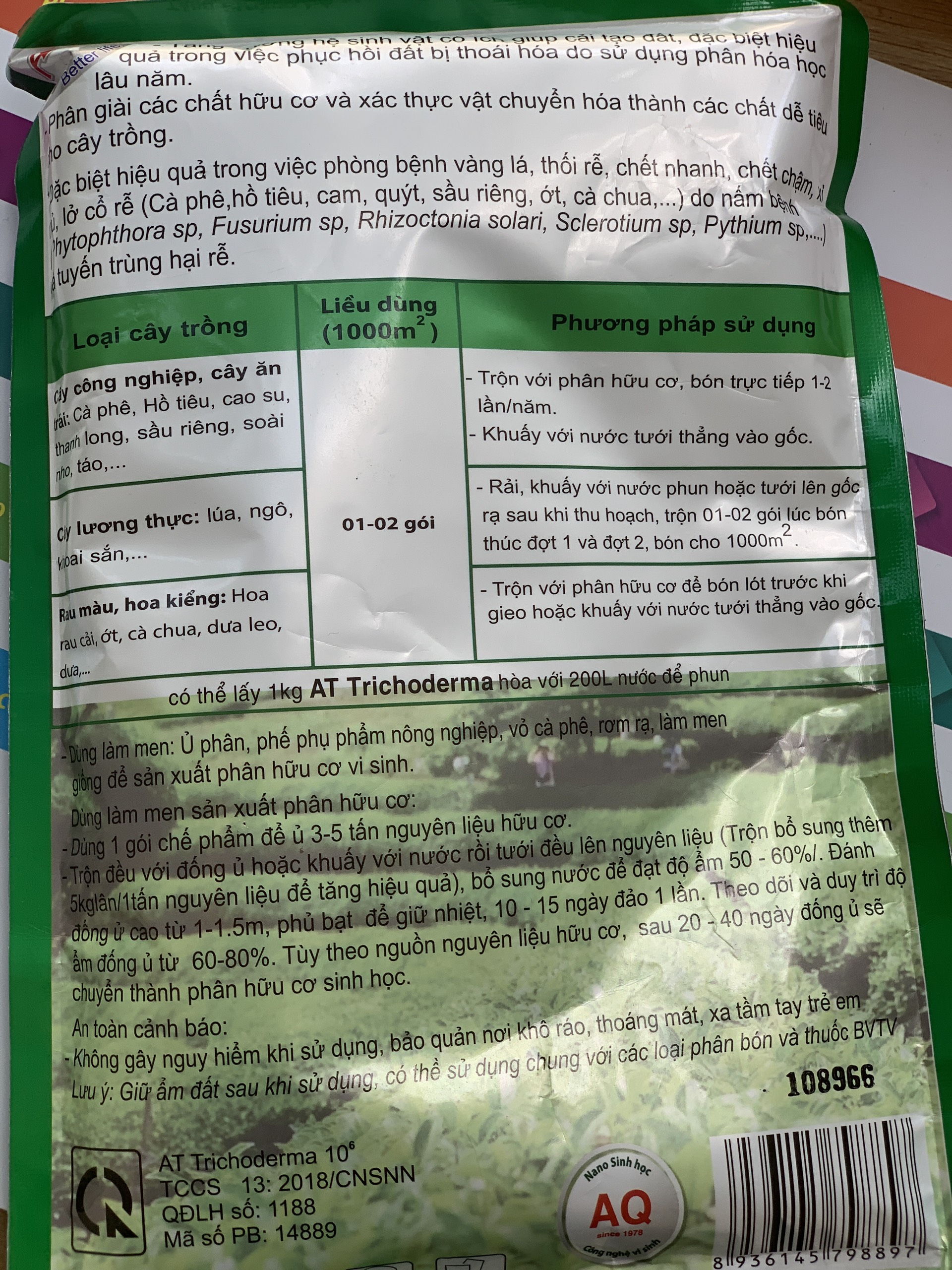 Nấm Trichoderma, nấm Trico, Ủ phân, ủ vỏ cà phê nhanh hoai mục - AT Trichoderma 1kg