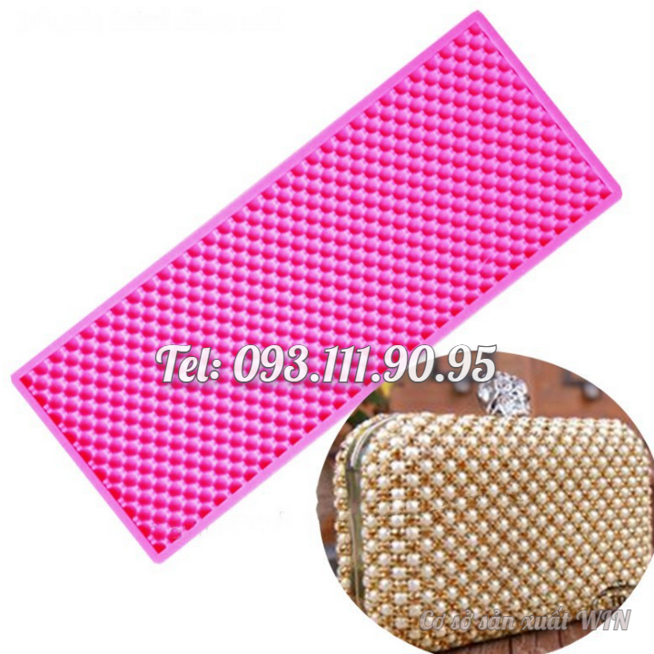 Khuôn silicon làm viền bánh, rau câu, fondant hình ngọc trai - Mã số 1455