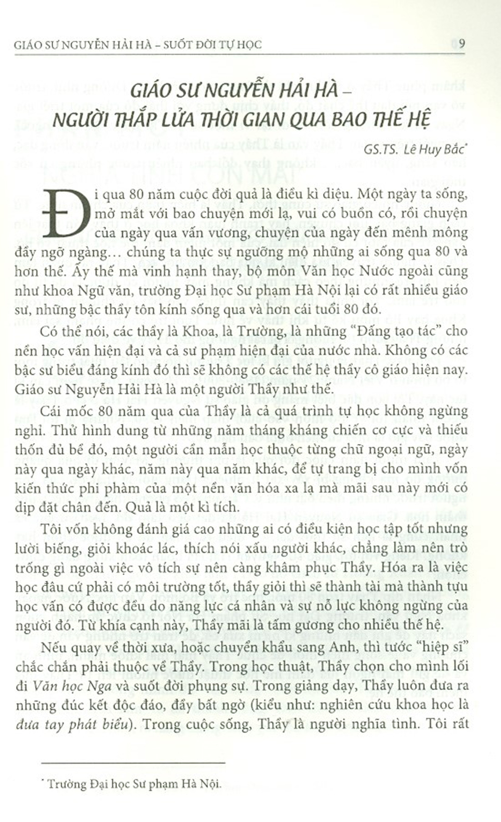 Giáo Sư Nguyễn Hải Hà - Suốt Đời Tự Học