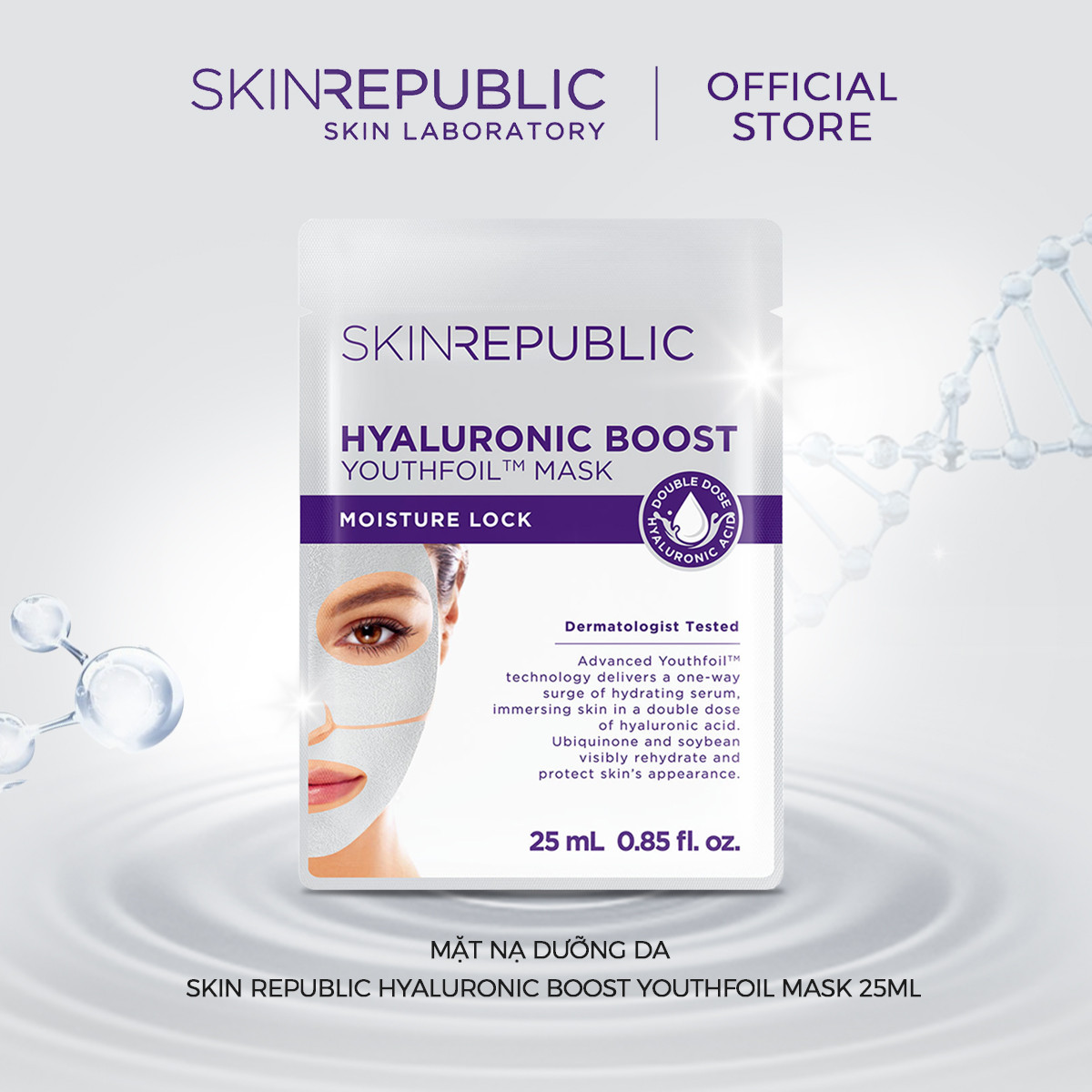 Combo 10 Mặt nạ dưỡng da Skin Republic Hyaluronic Boost Youthfoil Mask 25ml