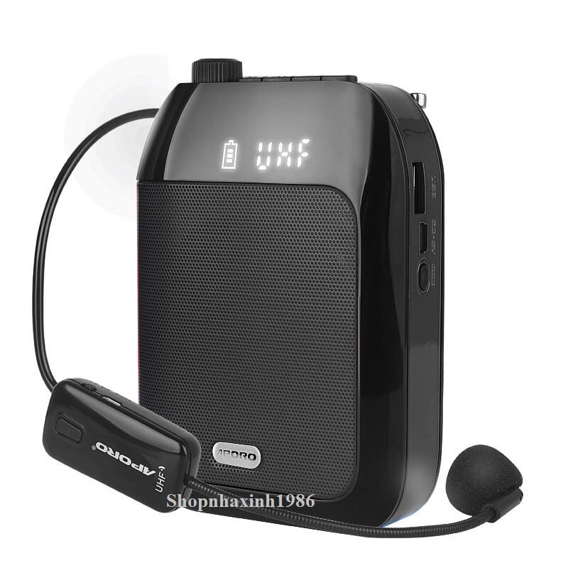 Loa máy trợ giảng Aporo T20 UHF, công suất 15W Bluetooth 4.0 không dây cao cấp - Hàng chính hãng