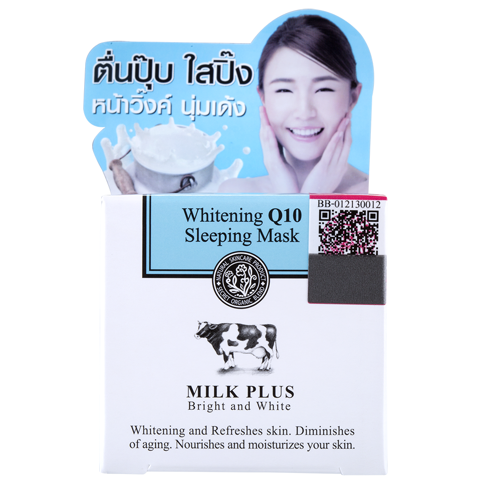 Mặt nạ ngủ dưỡng trắng và trẻ hóa da Whitening Q10 Scentio Milk Plus 4.5g