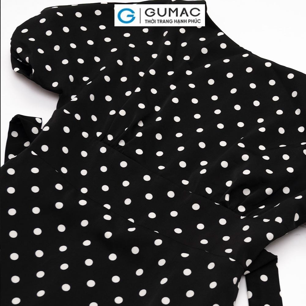 Đầm tay liền thắt nơ DC12053 thời trang GUMAC