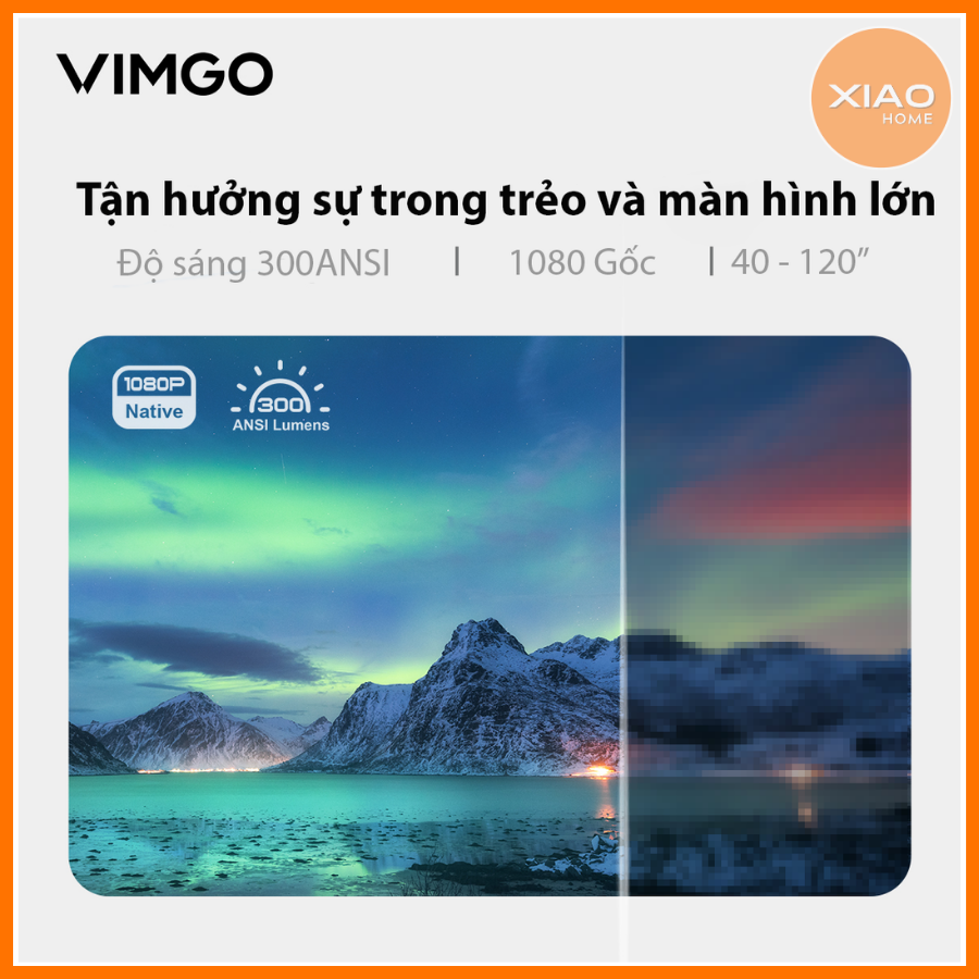 Máy Chiếu Vimgo P10 Full HD - Hàng Chính Hãng - BH 12 tháng - Hàng Chính Hãng