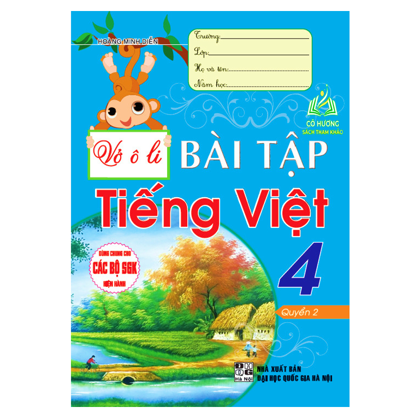 Ách - Combo Vở ô li bài tập tiếng việt 4 - tập 1 + 2