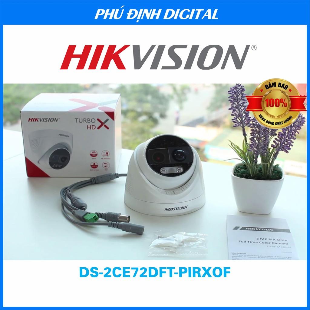 Camera HDTVI Colorvu 2MP HIKVISION DS-2CE72DFT-PIRXOF - HÀNG CHÍNH HÃNG