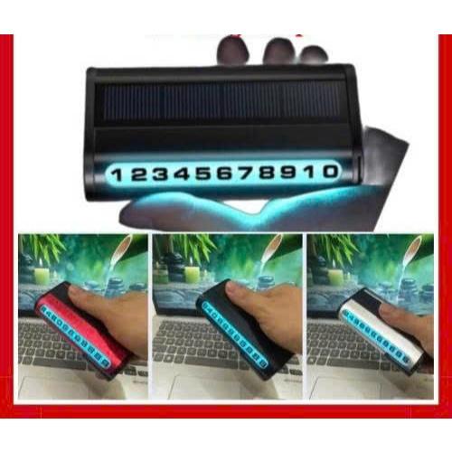 Bảng ghi số điện thoại năng lượng mặt trời số xoay đặt tablo xe hơi có đèn led- Bảng số đỗ xe ô tô