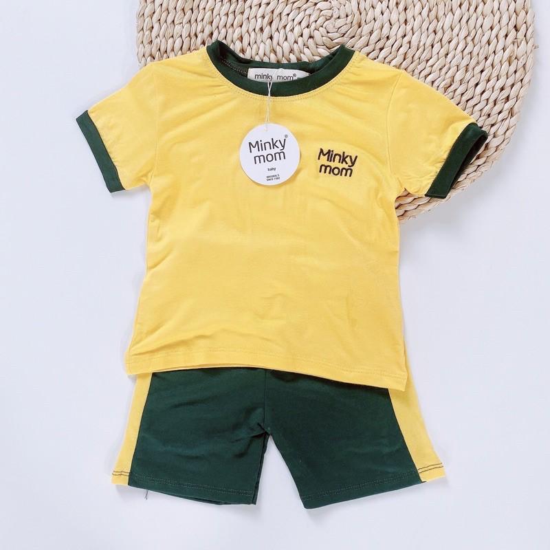 Bộ thun thêu ngực co giãn mềm mịn cho bé từ 7-25 kg