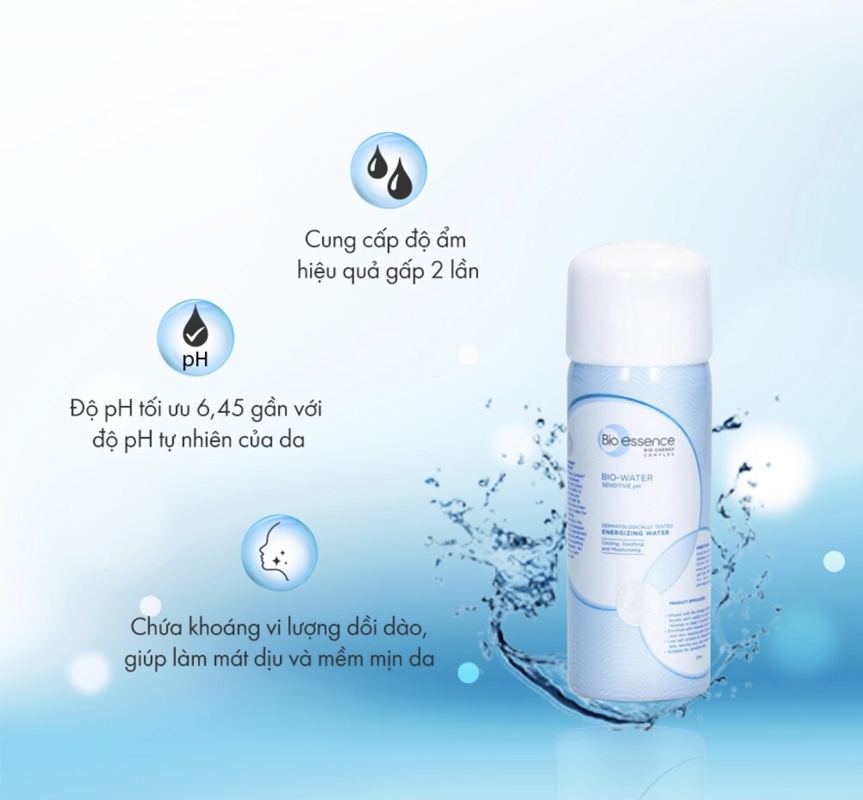 Bộ 2 Chai Nước Xịt khoáng dưỡng da Bio-Water Bio-Essence Water Energizing Water 30ML*2