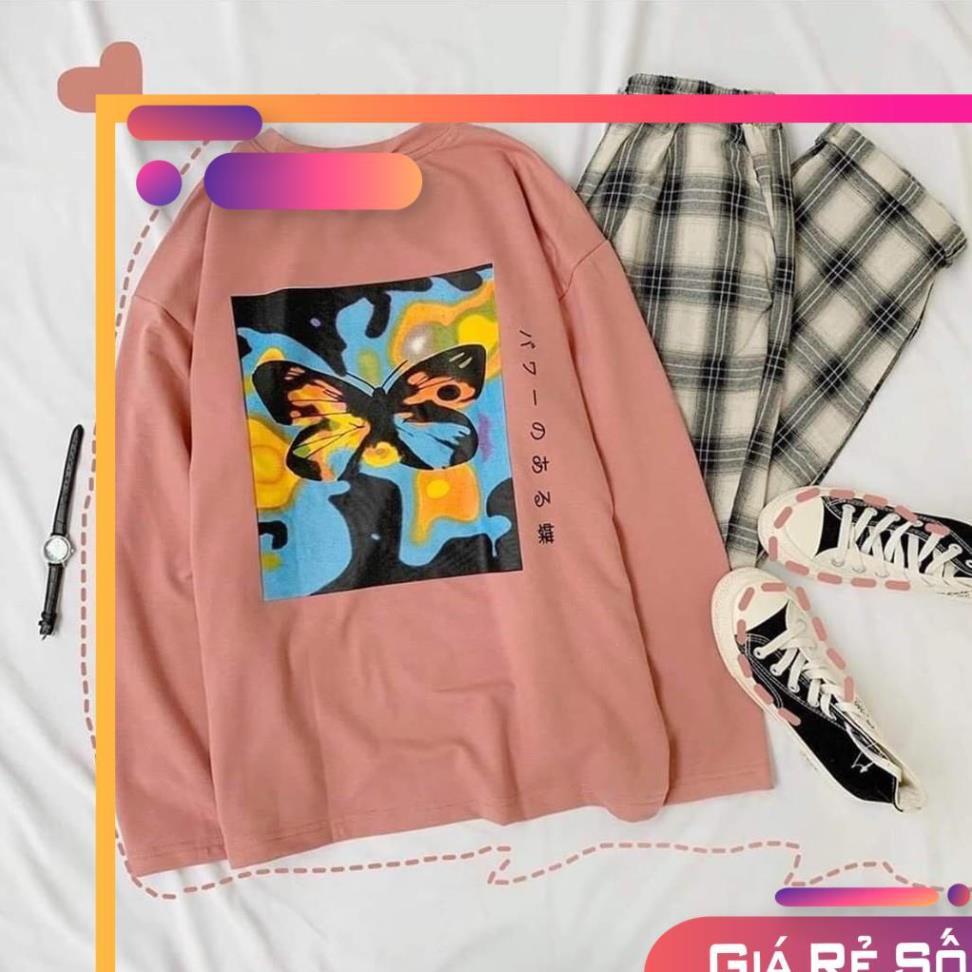 Áo thun tay dài form rộng unisex POXFFF sweater nam nữ ulzzang