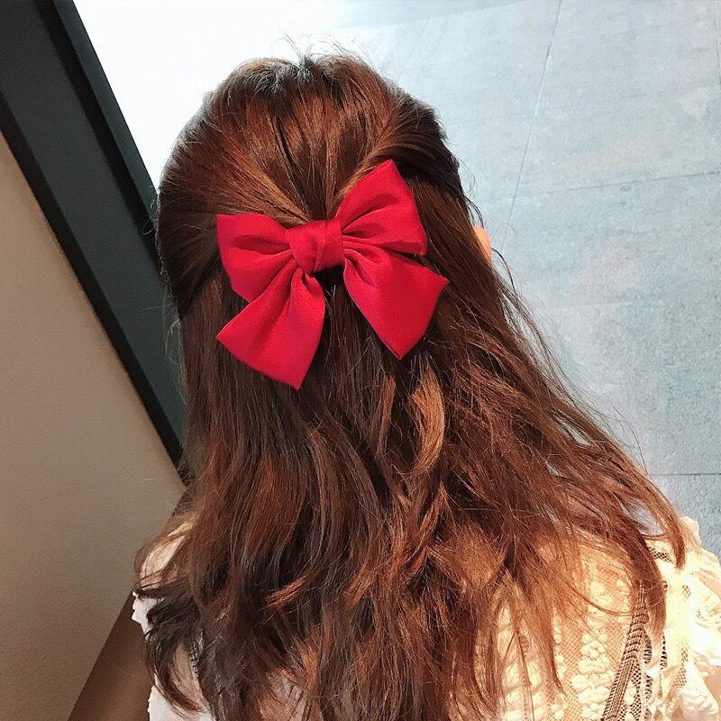 KẸP TÓC NƠ CHẤT LIỆU VẢI SATIN THANH LỊCH CHO MẸ VÀ BÉ - NUNAM SHOP