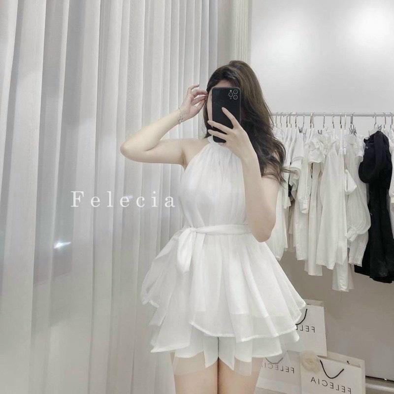 ÁO VOAN KÍNH SÁT NÁCH CỘT NƠ XẾP LY XÒE CỰC HÓT NHA CÁC NÀNG IU