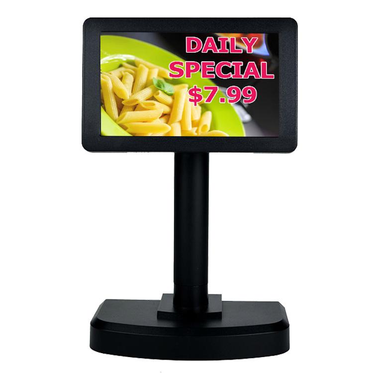 Quảng cáo PD7000 Hiển thị POS Máy tính tiền Màn hình LCD TFT 7 inch pos màn hình hiển thị khách hàng