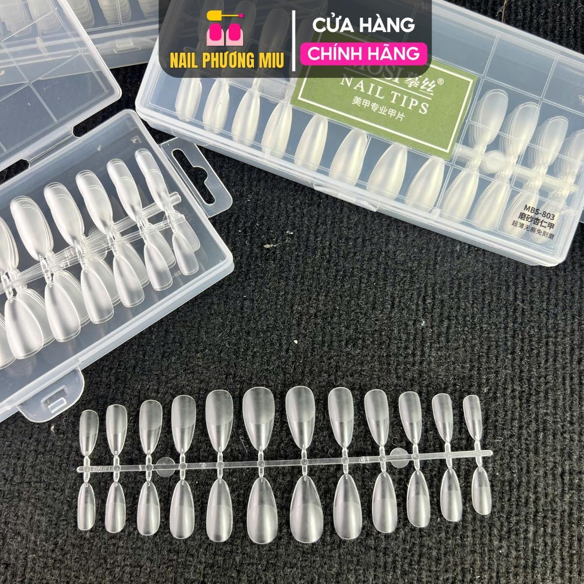Hộp 240 Móng Up Tay Form Bầu Tròn MOSI MBS803 Siêu Mỏng Dẻo Làm Nail Thông Dụng Đủ Size Dễ Úp Tệp Móng Chuẩn Form Siêu Đẹp