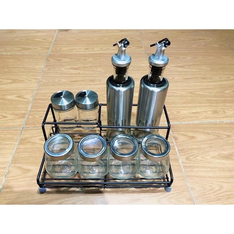 Kệ gia vị 1 tầng 3 ngăn inox tabihome