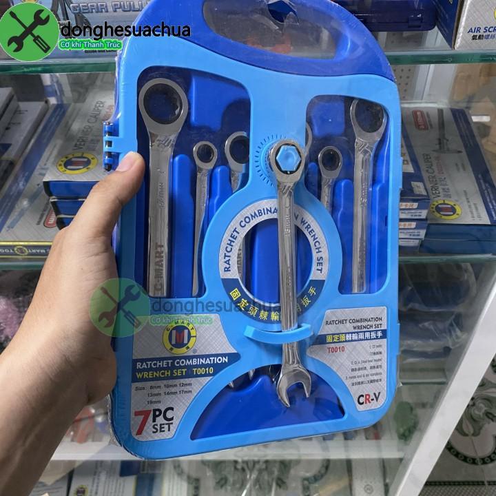 Bộ cờ lê vòng miệng tự động C-mart T0010 7 cây