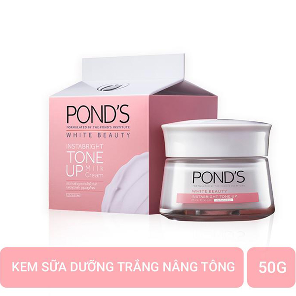 Combo Kem Sữa Dưỡng Trắng Nâng Tông Pond'S White Beauty (50g) + Phấn Phủ Nâng Tông Pond'S White Beauty (40g)