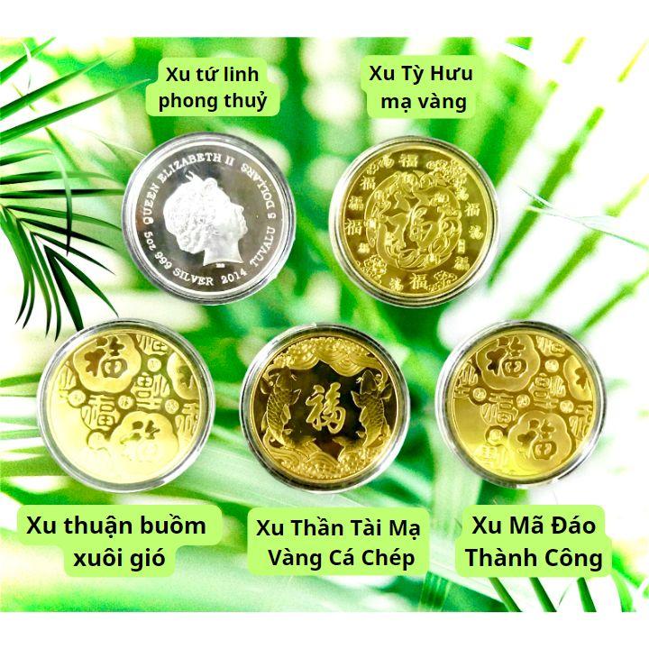 Hộp Quà Tặng Phong Thuỷ Xu May Mắn Dùng để sưu tầm, Trang trí nhà cửa, bàn sách - SP006315