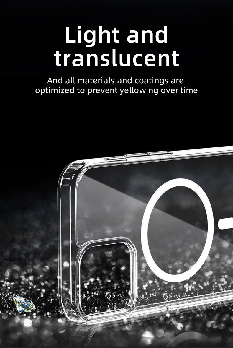 Ốp Lưng Sạc Từ Tính MIPOW TEMPERED GLASS TRANSPARENT Nguyên Liệu Đức (DROPTEST 1.8M, Chống Ố Vàng) dành cho iPhone 14 / iPhone 14 Plus/ iPhone 14 Pro/ iPhone 14 ProMax- Hàng chính hãng