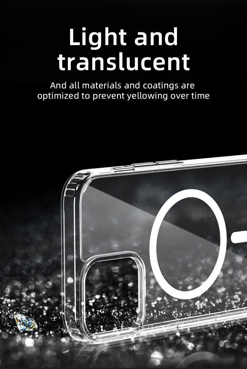 Ốp Lưng Sạc Từ Tính MIPOW TEMPERED GLASS TRANSPARENT Nguyên Liệu Đức dành cho iPhone 14 / iPhone 14 Plus/ iPhone 14 Pro/ iPhone 14 ProMax- Hàng chính hãng