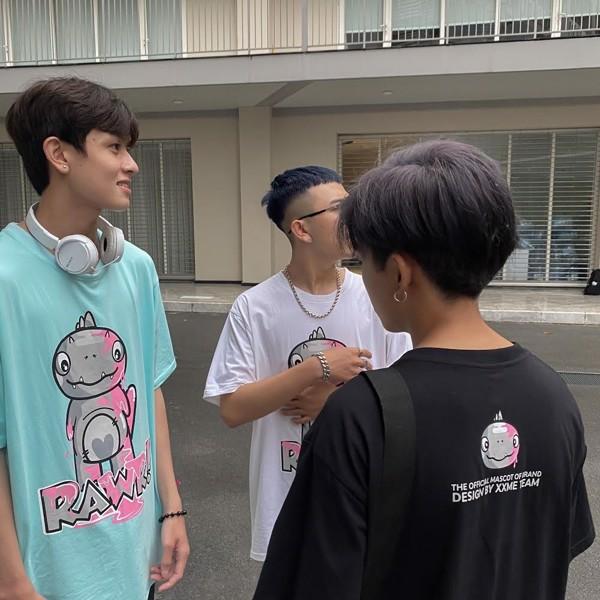 Áo thun Dripping khủng long RAWR - màu đen XXME