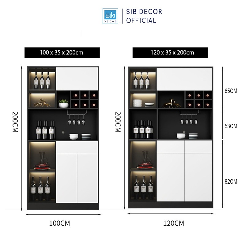 Tủ Gỗ Trưng Bày Vang TCK14 Thương Hiệu SIB Decor