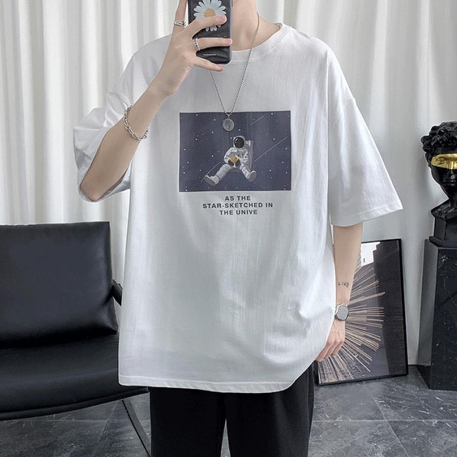 Áo thun Unisex Phong Boutique Phi Hành Gia phông tay lỡ nam nữ form rộng Oversize