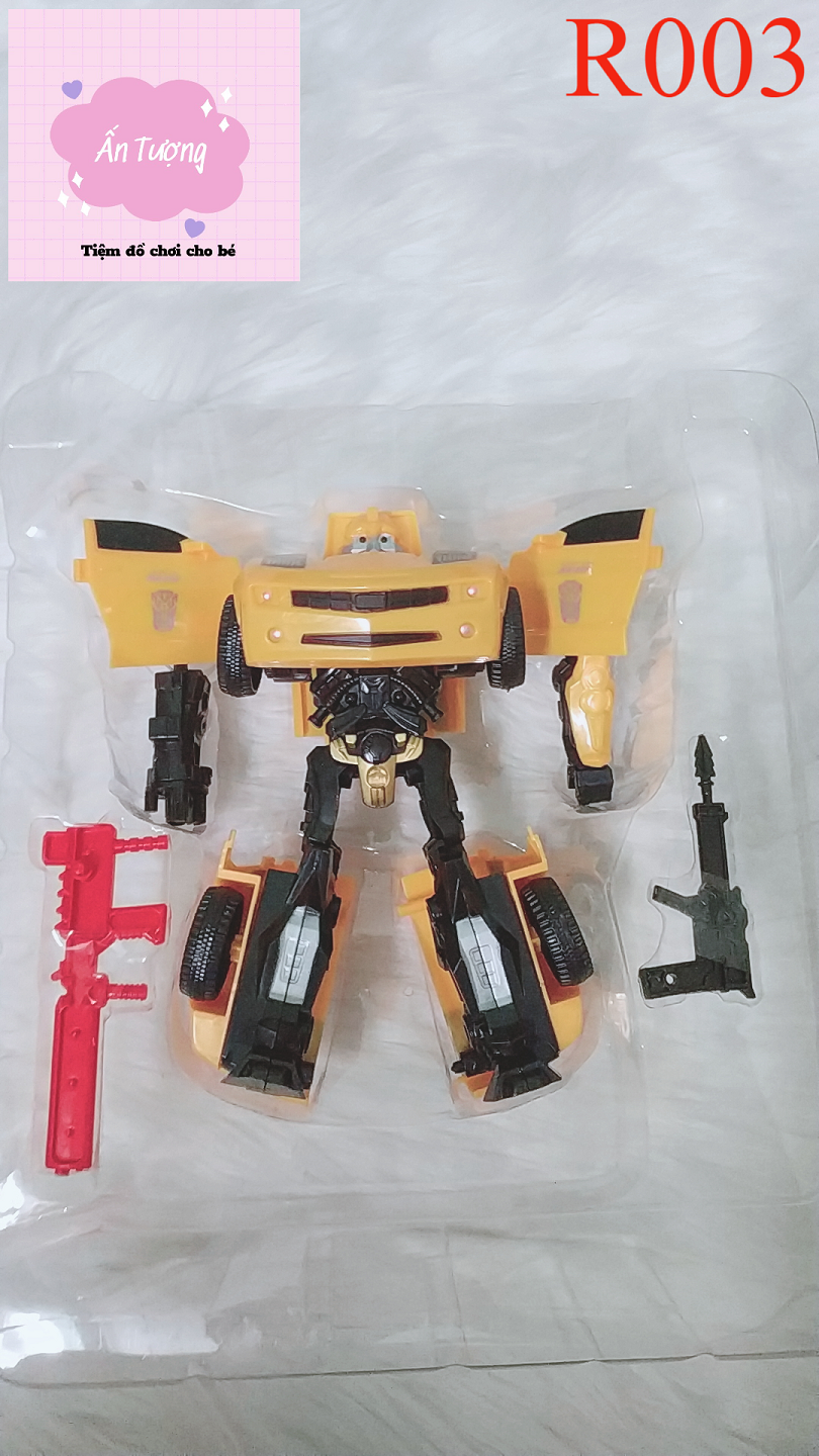 Đồ Chơi Rô Bốt Biến Hình Optimus Prime Bumblebee Biến Hình,￼Rô bốt Biến Hình Ô tô Transformer 2in1 cỡ vừa màu vàng