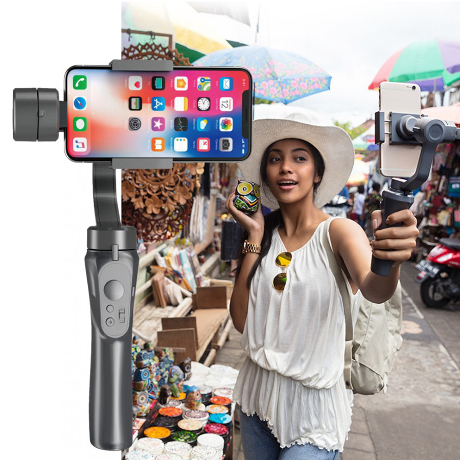 Tay cầm Gimbal Bluetooth Chống Rung 3 Trục Cho Điện Thoại 3-Axis H4 Cao Cấp AZONE