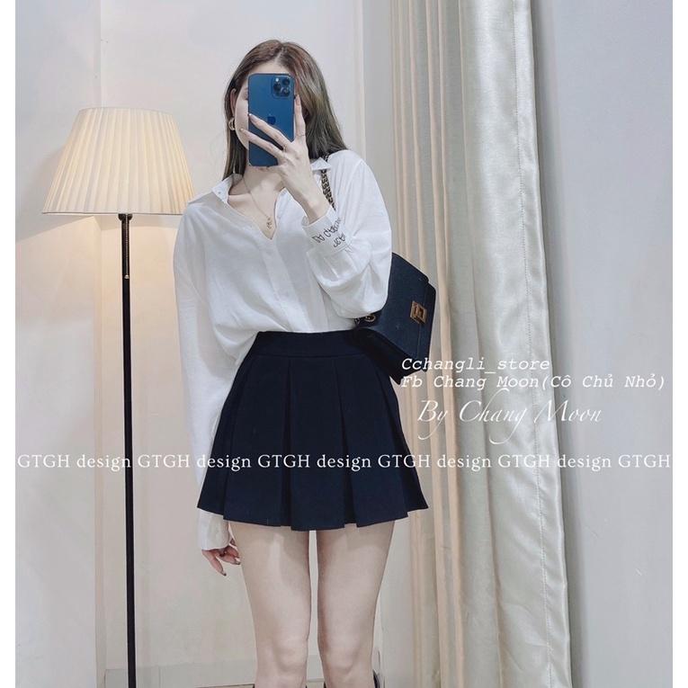 SƠ MI TRẮNG TAY CHỮ