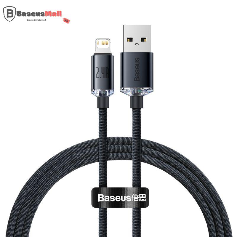 Cáp sạc nhanh Baseus Crystal Shine Series Fast Charging Data Cable USB to l.P 2.4A (Hàng chính hãng)