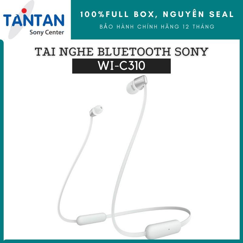 Tai Nghe BLUETOOTH 5.0 Sony WI-C310 | Siêu nhẹ 19g - Pin 15h - Sạc nhanh - Nghe gọi chất lượng cao - Âm thanh đậm chất | Hàng Chính Hãng