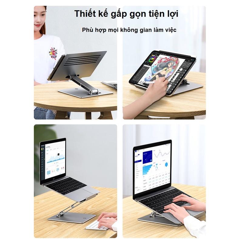 Giá Đỡ Cho Máy Tính, Laptop, iPad, Macbook Hợp Kim Nhôm Cao Cấp Dễ Dàng Gấp Gọn