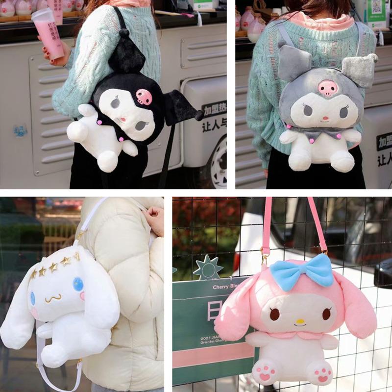 Anime Nhật Bản Hoạt Hình Sang Trọng Backapck Trắng Chó Mèo Hồng Kuromied Meloding Sang Trọng Học Trẻ Em Quà Tặng