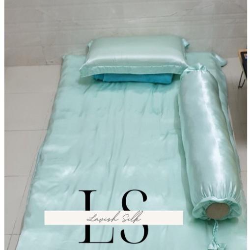 Áo Bọc Nệm Áo Bọc Topper 1m và 1m2 Phi Lụa Cao Cấp Lavish Silk hàng loại 1 mát lạnh không nối vải