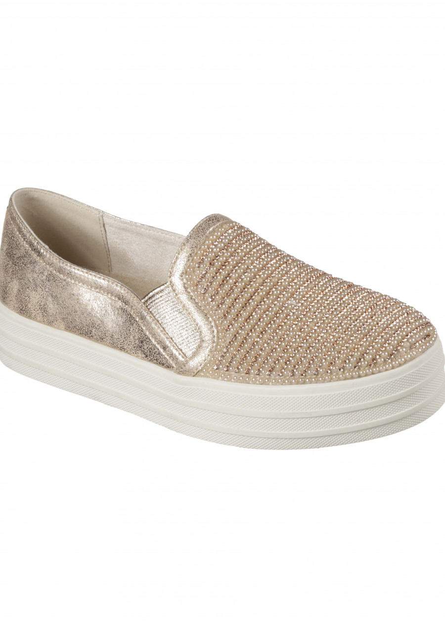 Giày nữ Skechers 801-DOUBLE UP-SHINY DANCER-RSGD